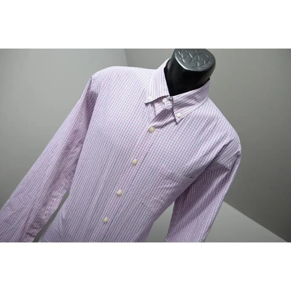 J Crew Dress Shirt Classic Fit‎ Casual Plaid Button Up Long Sleeve Mens Sz Large